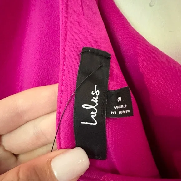 Lulu's Pink One-Shoulder Ruffle Jumpsuit - Picture 6 of 6